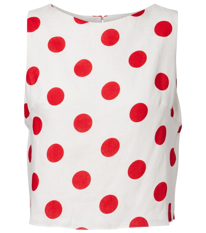 Photo: Cala de la Cruz Avelino polka-dot linen crop top
