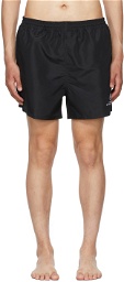 Balenciaga Black Embroidered Resorts Swim Shorts