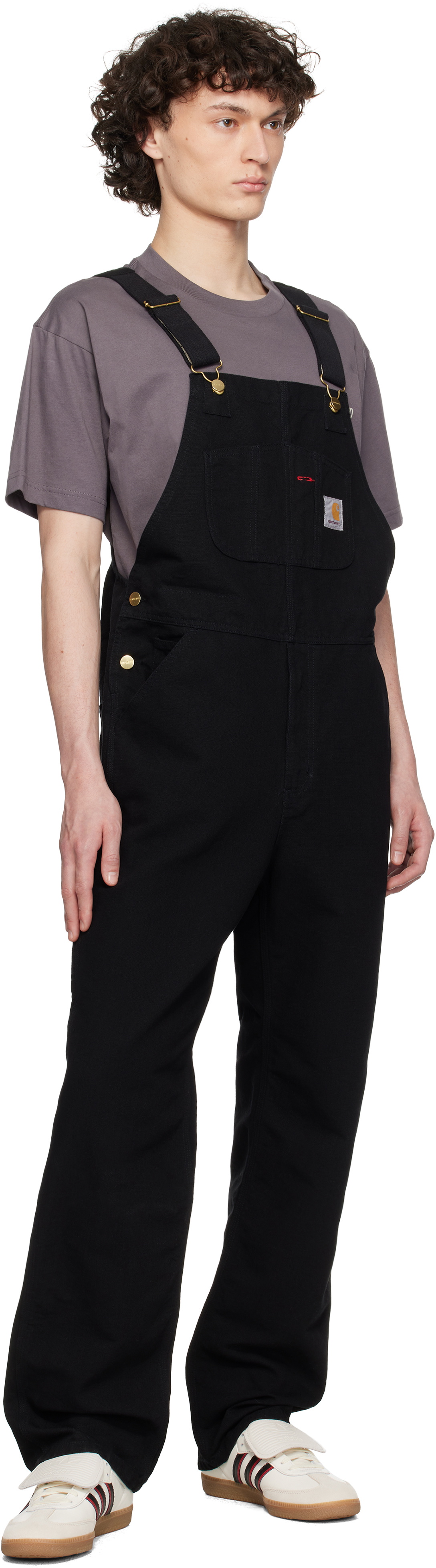Carhartt Work In Progress Black Bib Overalls