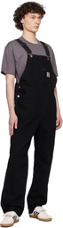 Carhartt Work In Progress Black Bib Overalls