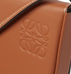 Loewe - Logo-Debossed Leather Messenger Bag - Brown