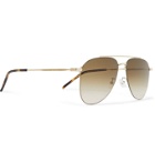 SAINT LAURENT - Aviator-Style Gold-Tone Sunglasses - Gold