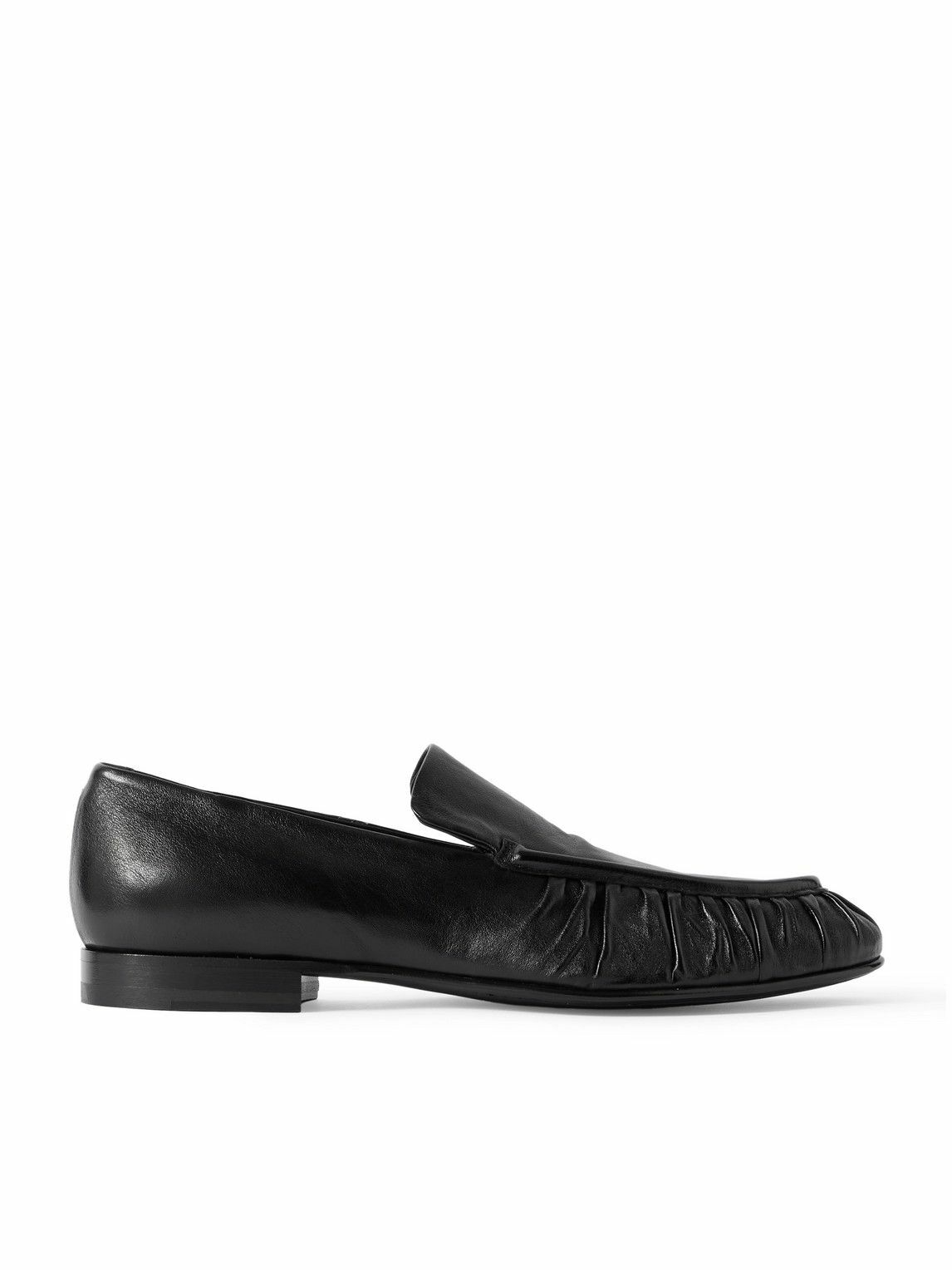 Officine Creative - Harley 003 Gathered Leather Loafers - Black
