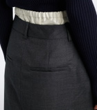 Róhe Paneled virgin wool pencil skirt