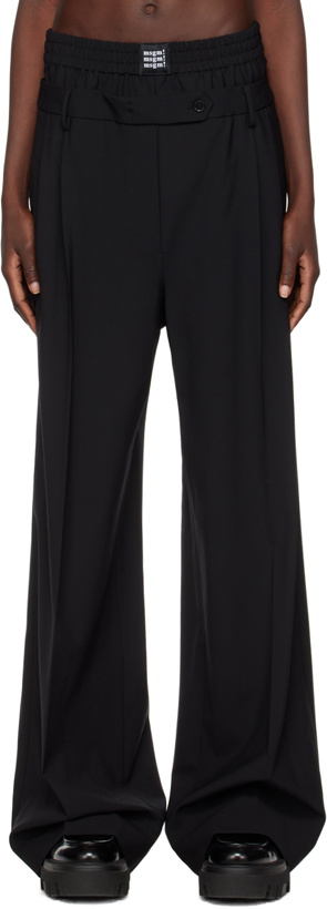 Photo: MSGM Black Boxer Trousers