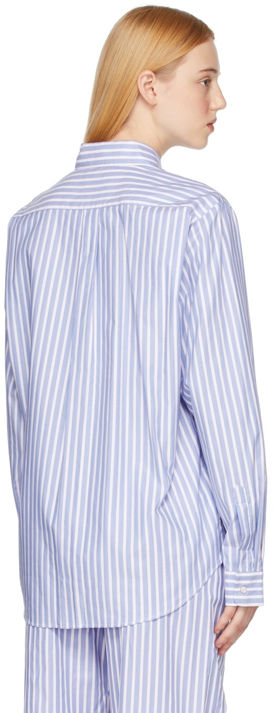 Thames MMXX Blue & White Cotton Stripe PJ Pants