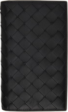 Bottega Veneta Black Detachable Pocket Long Wallet