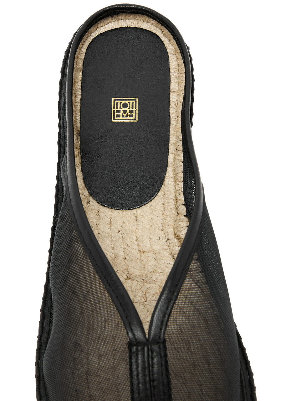Toteme Mesh Mule Espadrilles Black Toteme display picture 2