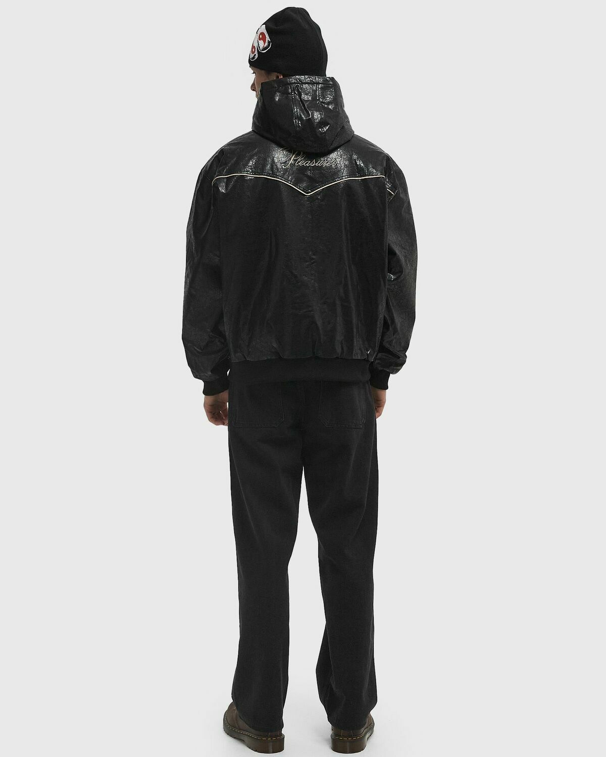 Pleasures REVENGE HOODED WORK JACKET Black Mens Bomber Jacket