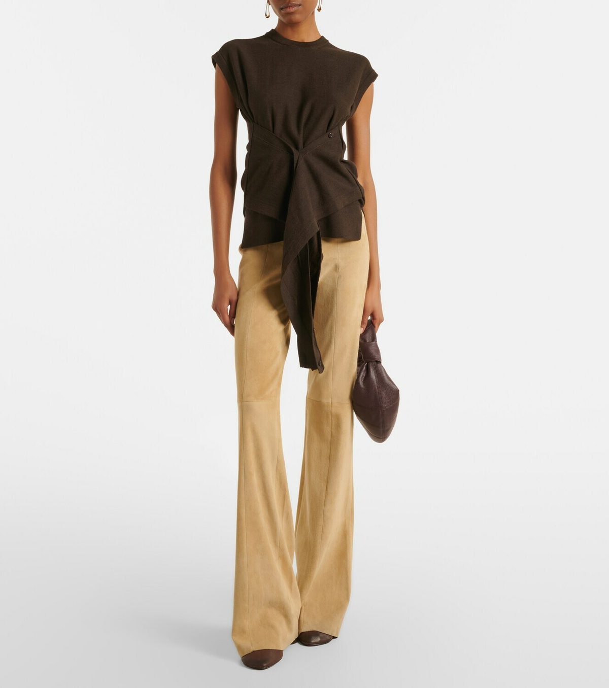 Stouls Gege suede flared pants