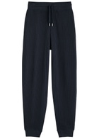 Boss Waffle-knit Cotton-blend Sweatpants Dark Blue