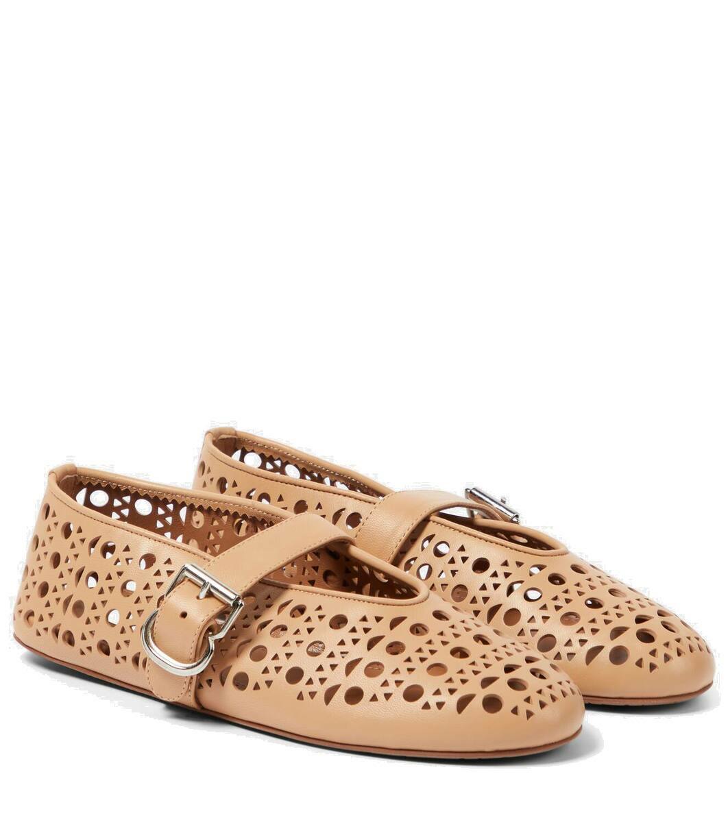 Alaïa Vienne leather ballet flats ALAÏA