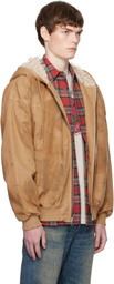 COÛT DE LA LIBERTÉ Tan Dirty Mike Woven Canvas Lined Jacket