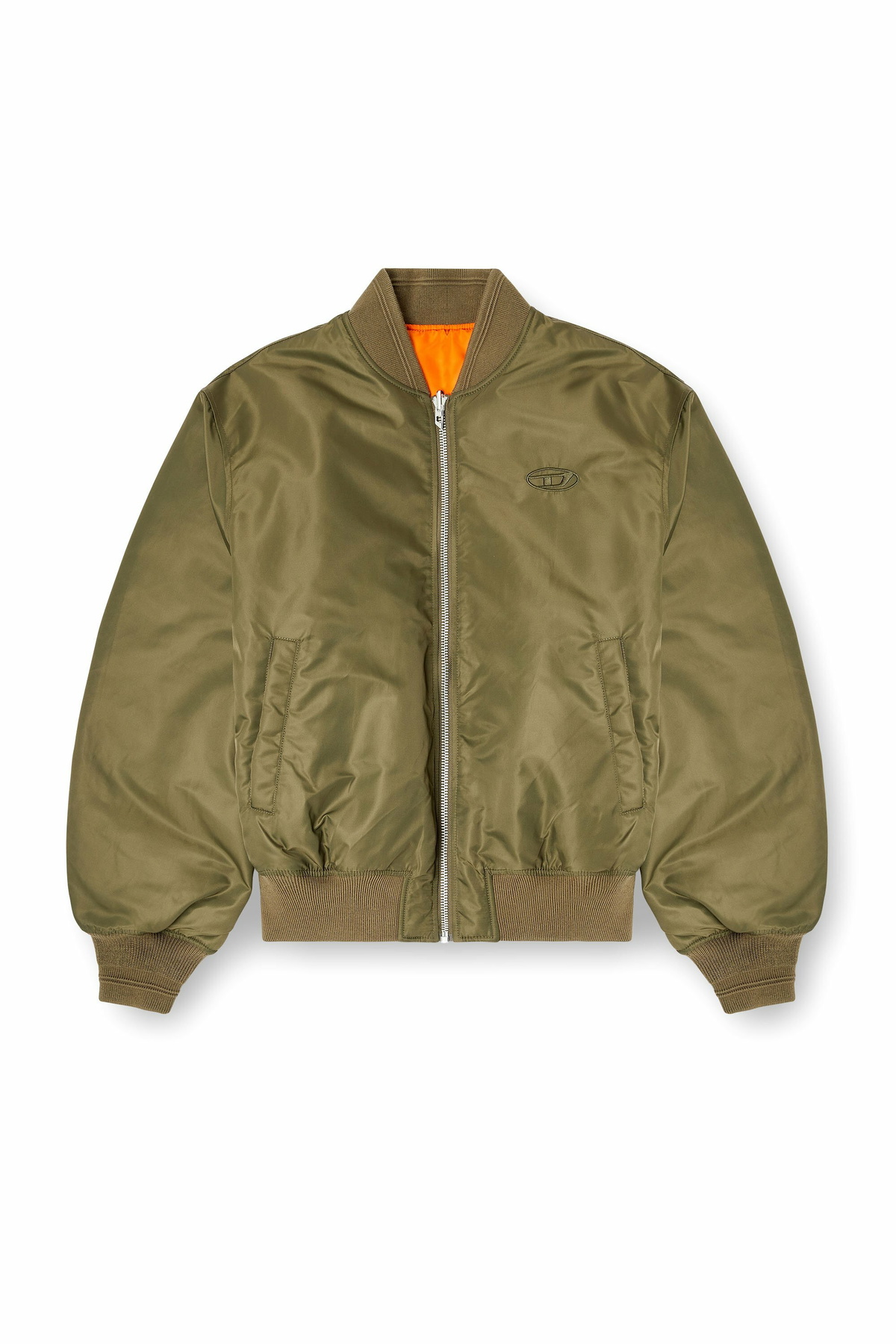 Diesel Padded bomber jacket with Oval D embroidery - Winter Jackets Mens in Multicolor