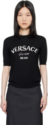 Versace Black College Sweater