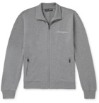 Dolce & Gabbana - Melangé Loopback Cotton-Jersey Zip-up Sweatshirt - Gray
