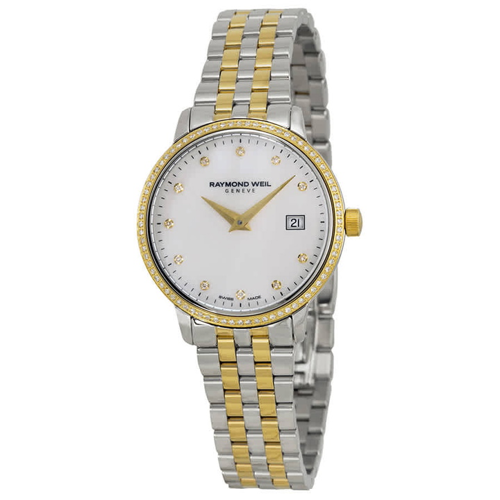 Photo: Raymond Weil Toccata Diamond White Mother of Pearl Dial Steel Ladies Watch 5988-SPS-97081