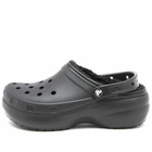 Crocs Women's Classic Platform Lined Clog in Black