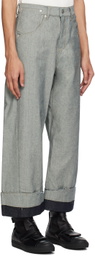 Marina Yee Gray Oversized Jeans