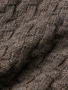 S.N.S. Herning - Stark Textured Virgin Wool Cardigan - Brown