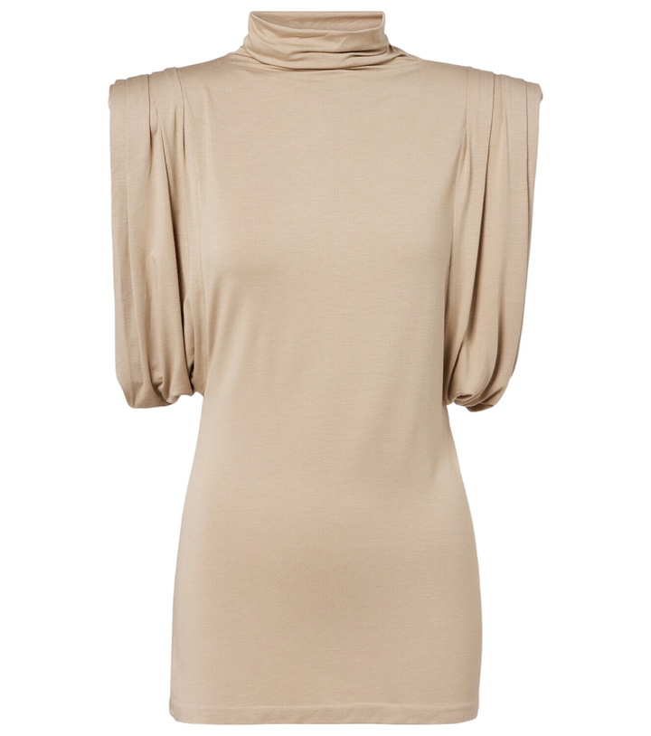 Photo: Mugler Draped jersey top