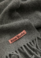Acne Studios Logo Wool Scarf - Grey - One Size