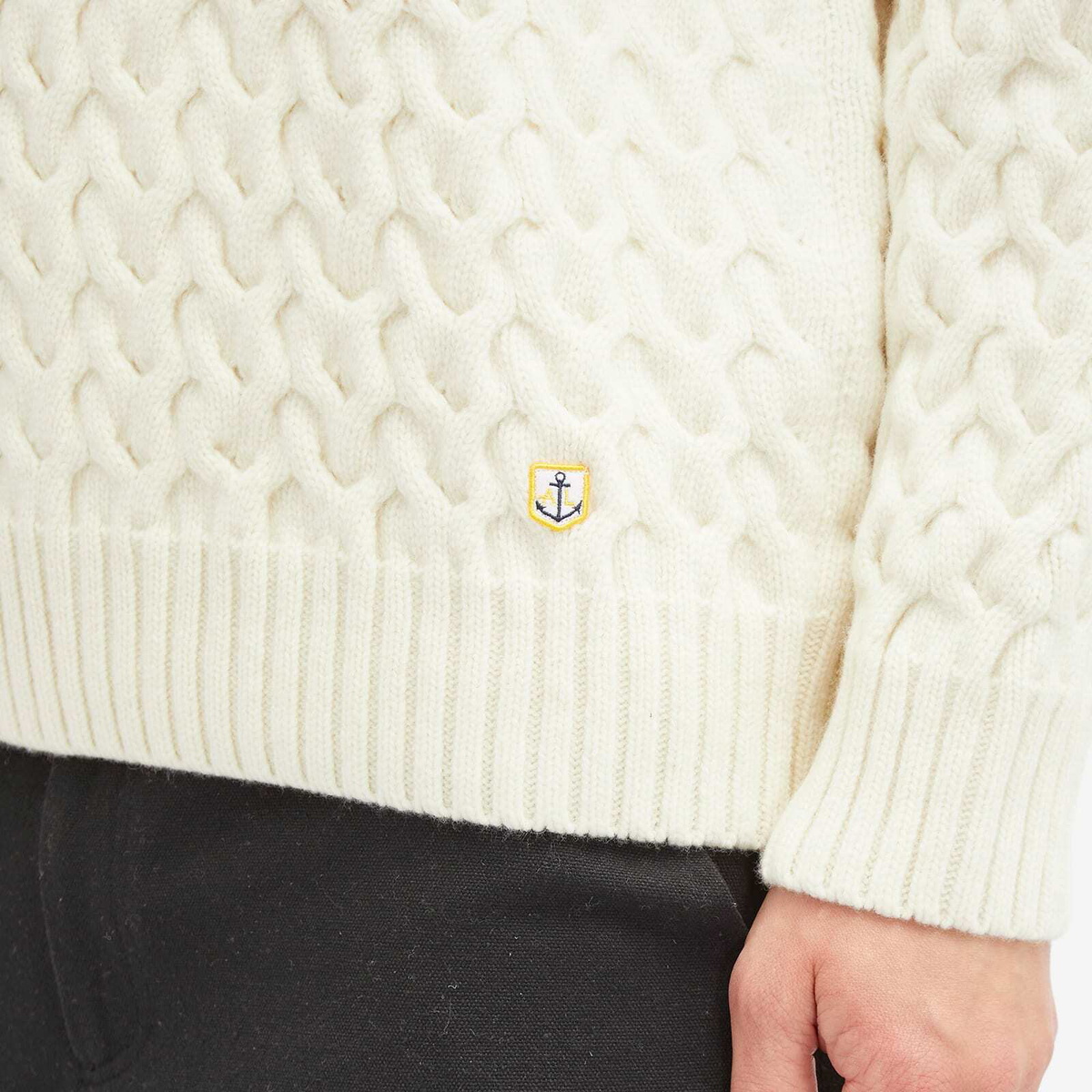 Armor-Lux Men's Cable Knit Jumper in Nautral