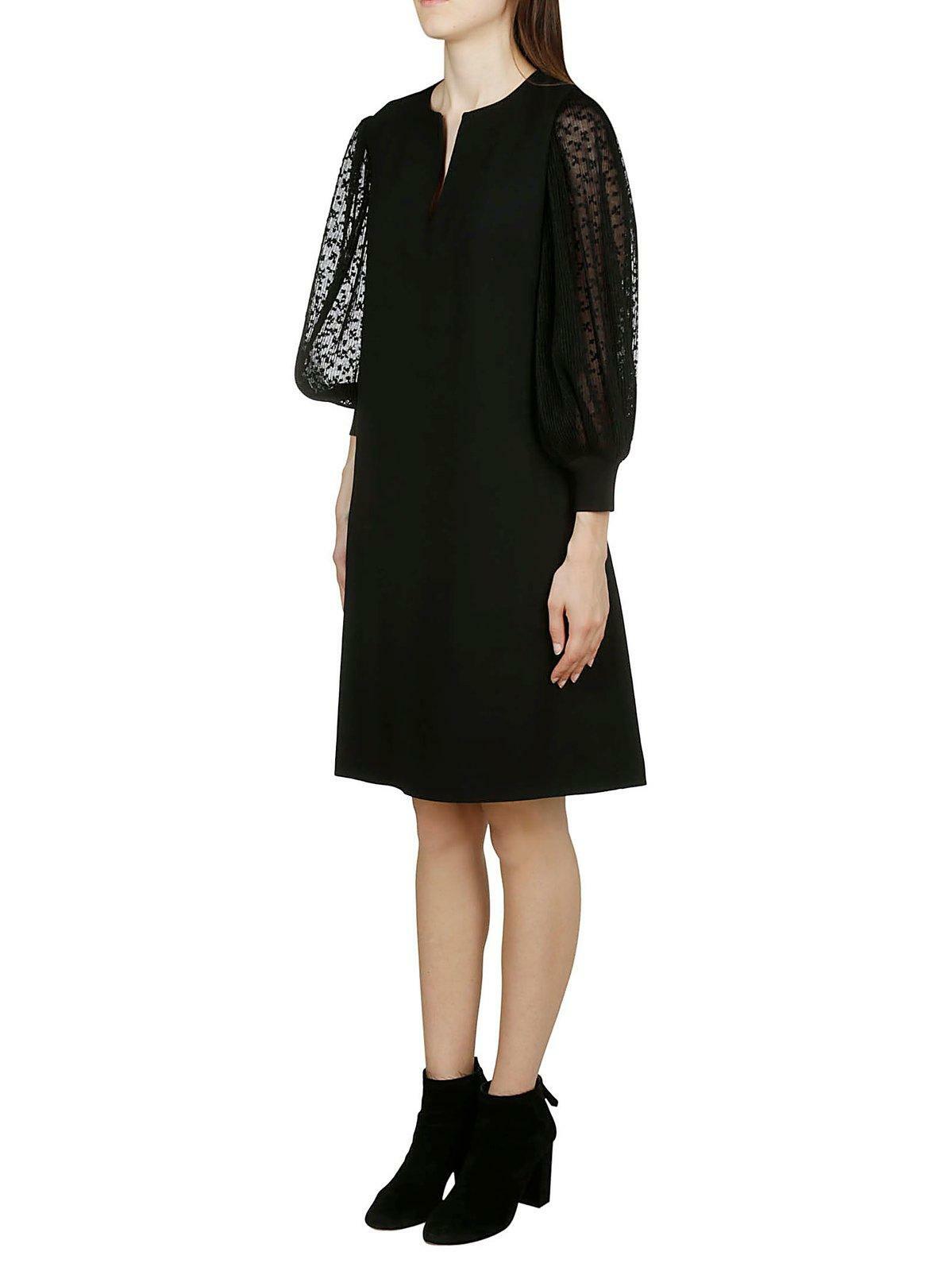 Givenchy Lace Sleeves Shift Dress Givenchy