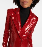 LaQuan Smith Sequined single-breasted coat