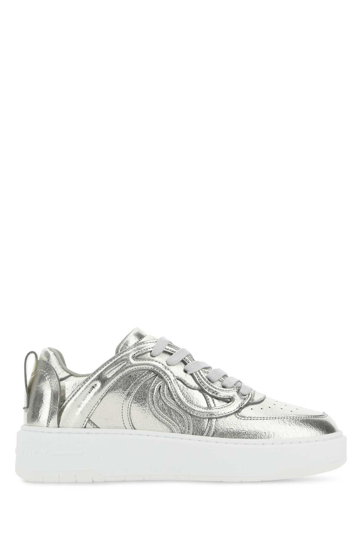 スニーカー Stella McCartney Silver synthetic leather S-Wave sneakers STELLA MCCARTNEY S-wave Synthetic & Mesh Sneakers Stella