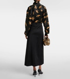 Dries Van Noten Satin crêpe maxi skirt