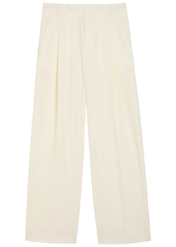 Photo: Maria Mcmanus Straight-leg Stretch-wool Trousers Ivory
