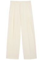 Maria Mcmanus Straight-leg Stretch-wool Trousers Ivory