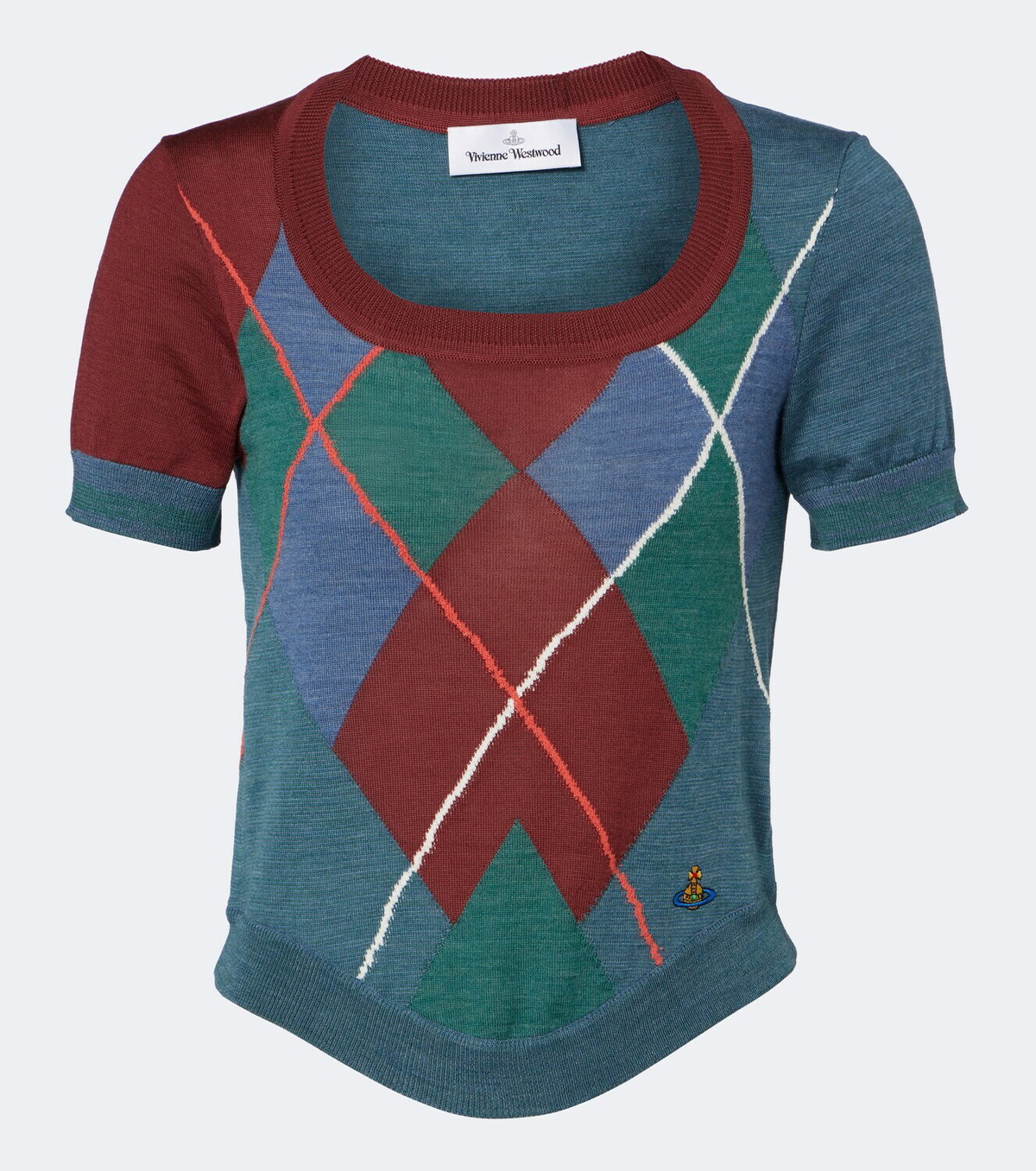 Vivienne Westwood Argyle wool and cotton sweater