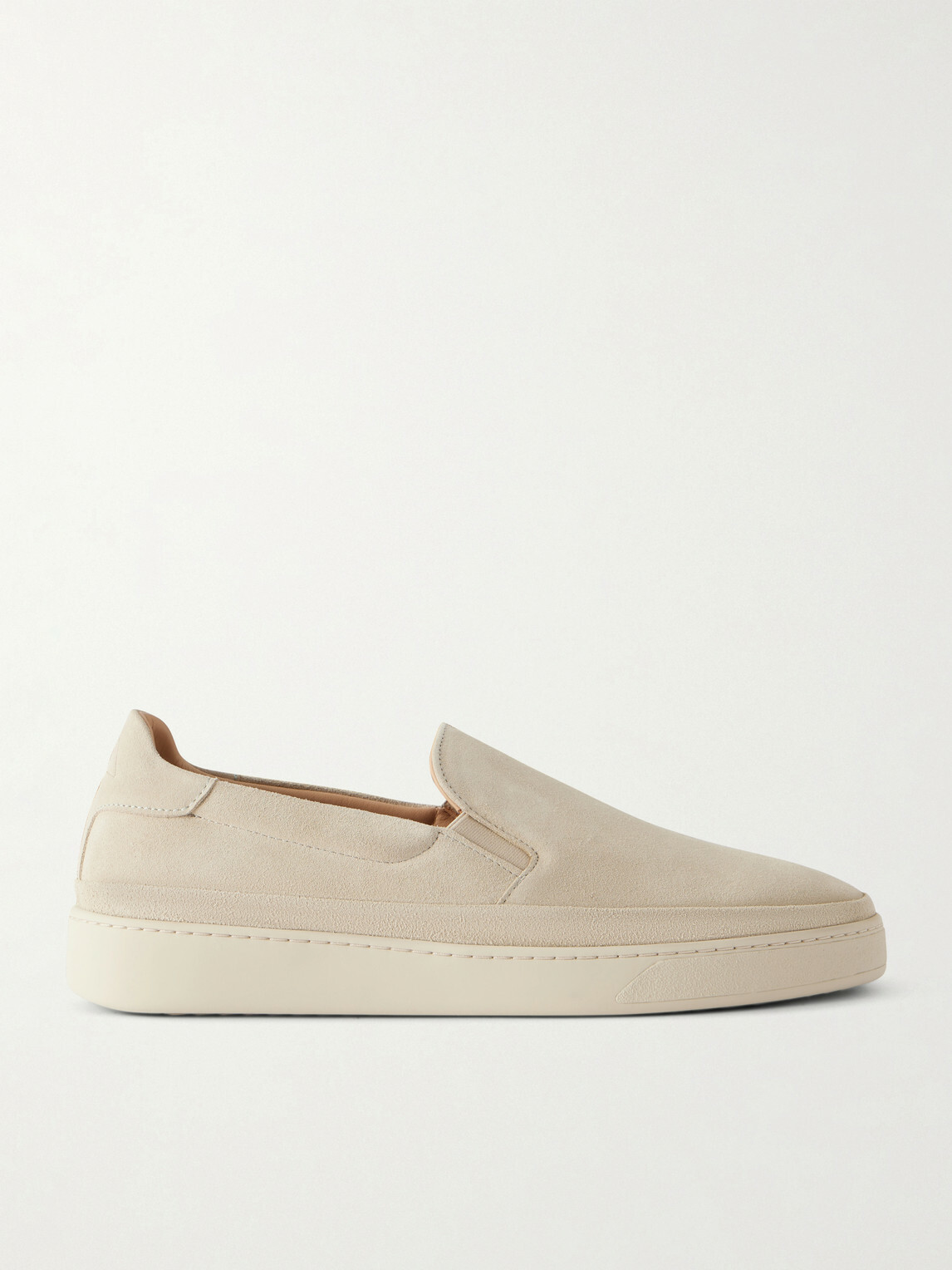 Mulo - Suede Slip-On Sneakers - Neutrals