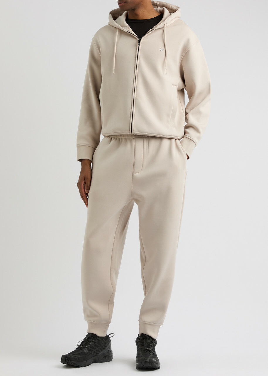 Emporio Armani Stretch-jersey Sweatpants Ecru
