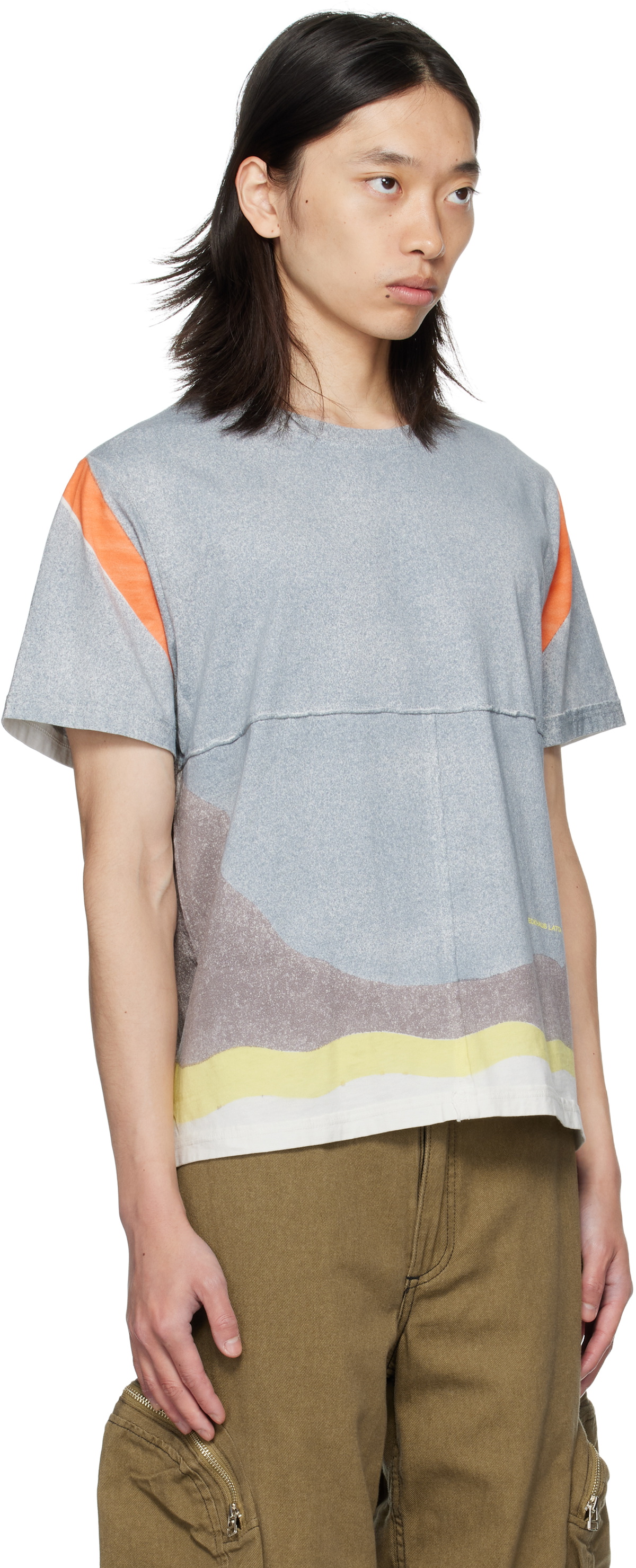 Eckhaus Latta Gray Lapped T-shirt