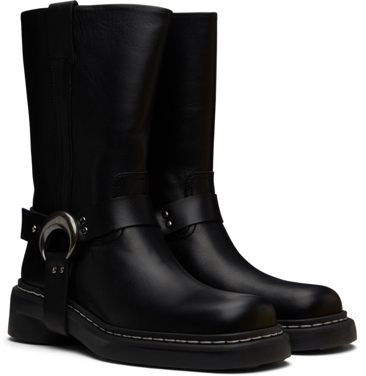Marine Serre Black Ms Moto Boots
