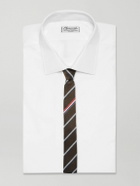 Thom Browne - Striped Silk-Piqué Jacquard Tie