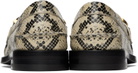 Gucci Beige Python Print Loafers
