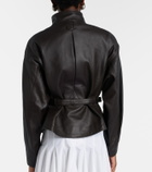 Jacquemus Ciro belted leather jacket