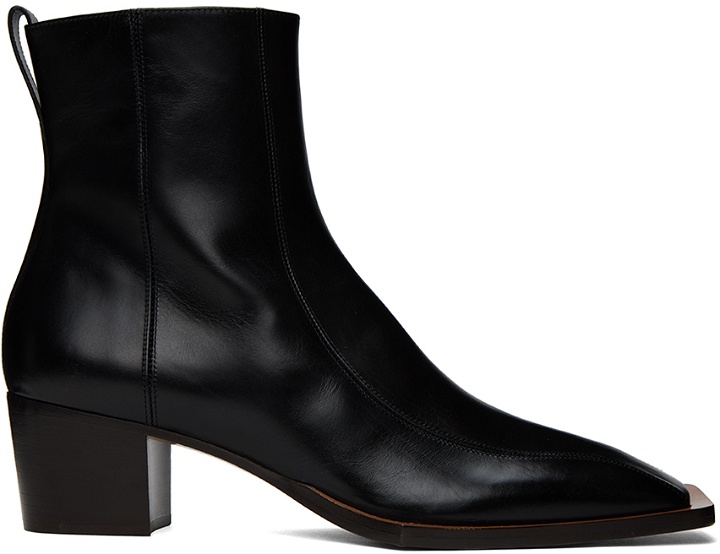 Photo: Wales Bonner Black Stacked Chelsea Boots