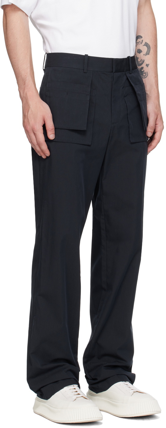 Helmut Lang Navy Utility Car Trousers