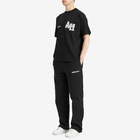 ANNIE HOOD Men's Straight College Joggers in Black