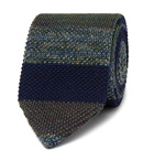 Missoni - 6.5cm Striped Crochet-Knit Wool and Silk-Blend Tie - Green
