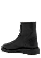 Legres Grained Leather Ankle Boots Black