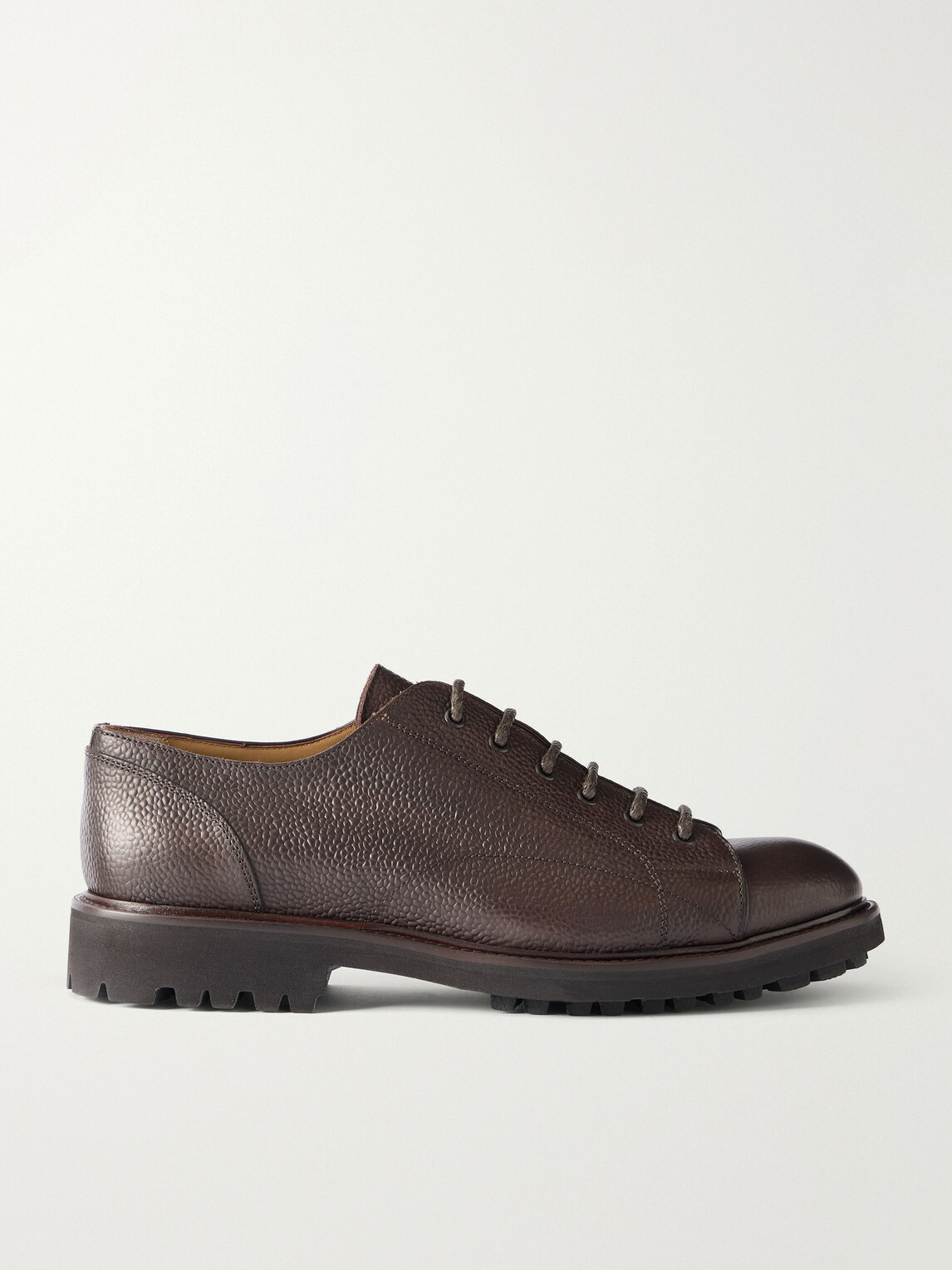 Mr P. - Full-Grain Leather Derby Shoes - Brown