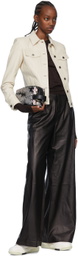 AMIRI Off-White Grained Leather Jacket
