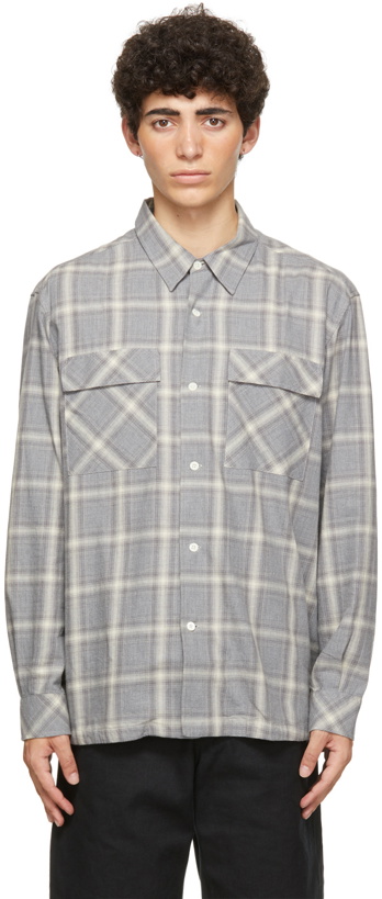 Photo: HOPE Grey Check Base Over Shirt