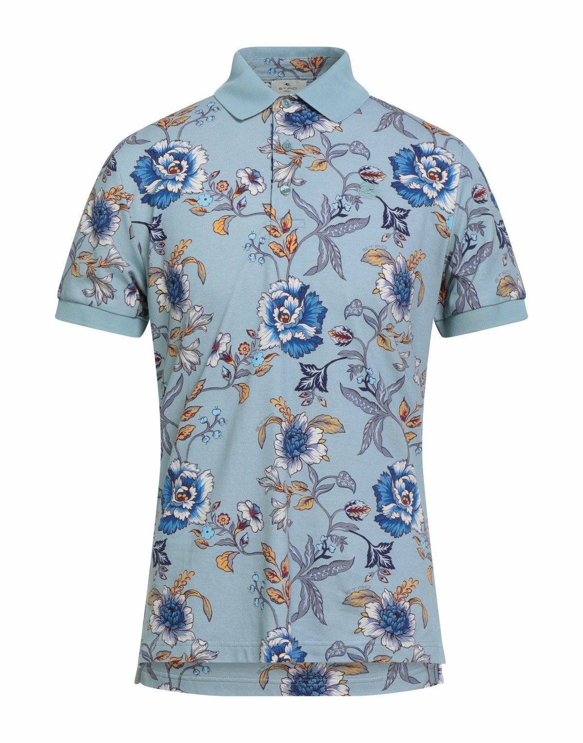 Etro Mens Polo shirt Light in Blue